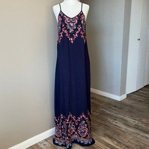 Dress - Maxi Karen Kane Boho Embroidered Slip Dress, Size XS